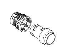 1SFA616 102R1103, ABB, Boton iluminado perfil alto ambar