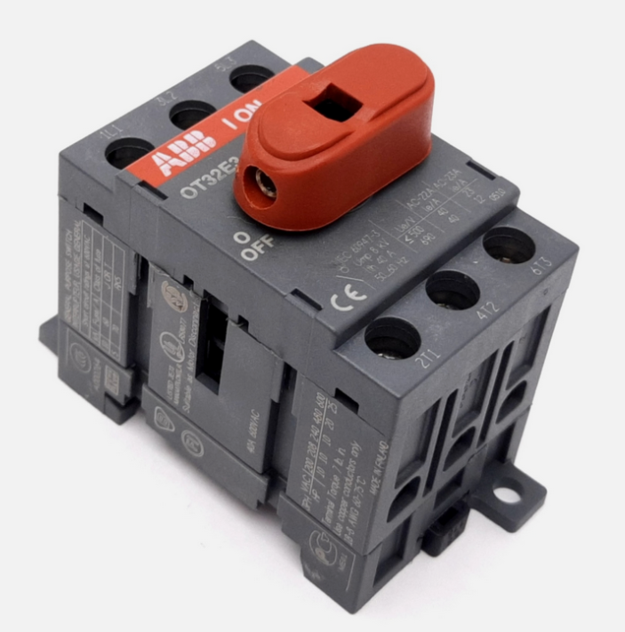 OT32E3, ABB, Seccionador montaje en riel ot 32 amps
