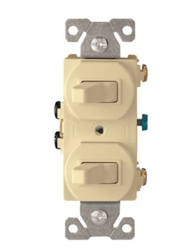 271V-BOX, Arrow Hart, Itnerruptor doble 2p3h15a marfil