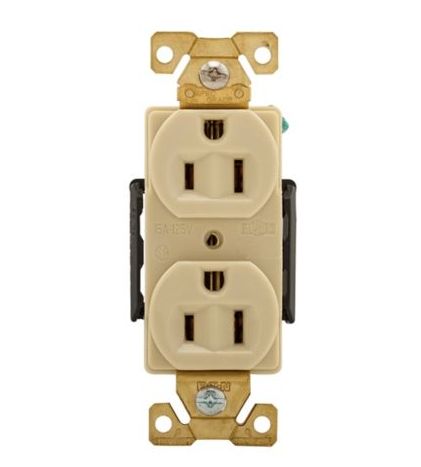 AH5262V, Arrow Hart, Receptaculo duplex 15a 125 2p3w marfil