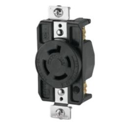 AHL1530R, Arrow Hart, Receptaculo sencillo 30a 250v negro