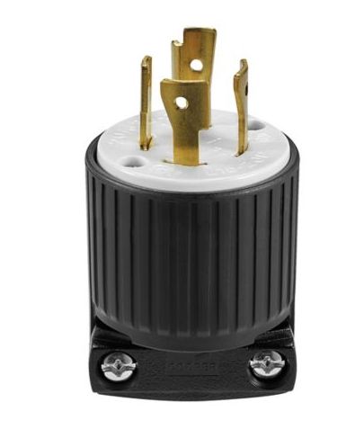 L1520P, Arrow Hart, Clavija 20a 250v 3ph 3p4w lkg bw