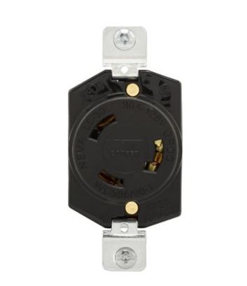 L5-30R, Arrow Hart, Receptaculo single 30a 125v 2p3w lkg bk