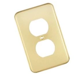 WD95101, Arrow Hart, Placa duplex de aluminio oro