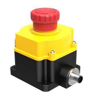 SSA-EB1P-02ED1Q5B, Banner, 25070 pulsador parada de emergencia mont. empotrado ip65 2nc qd m12  5pin ch1=pin1 y 4 ch2=pin2 y 5