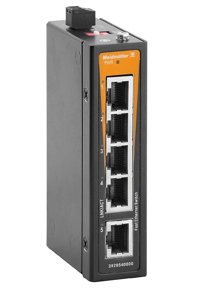 W_2828540000, Weidmuller, Switch autogestionable ie-sw-elb-05-5tx
