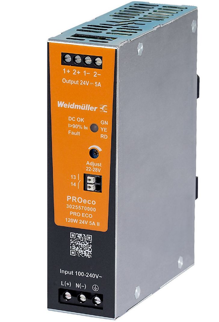 W_3025570000, Weidmuller, Fuente de poder,  ent 85-264vca,, sal. 24vdc, 5a ii (w_146948)