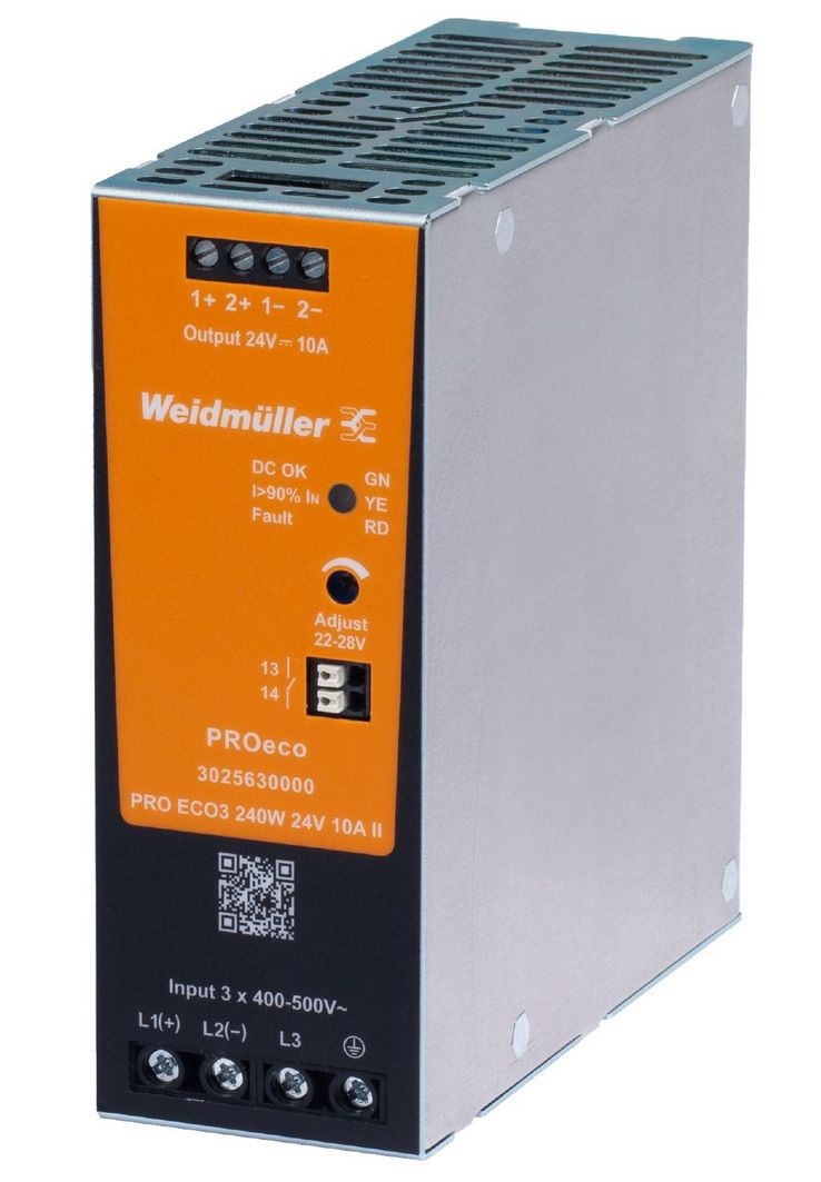 W_3025630000, Weidmuller, Fuente  trif.  ent. trif. 320-575v , sal. 24vcd, 10a ii (146954)