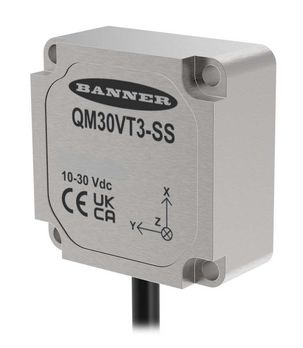 QM30VT3-SS-MQP, Banner, 815995 sensor de vibracion y temperatura 3 ejes ss modbus vía rs-485. c/cable 2.09m de long,qd ip6k