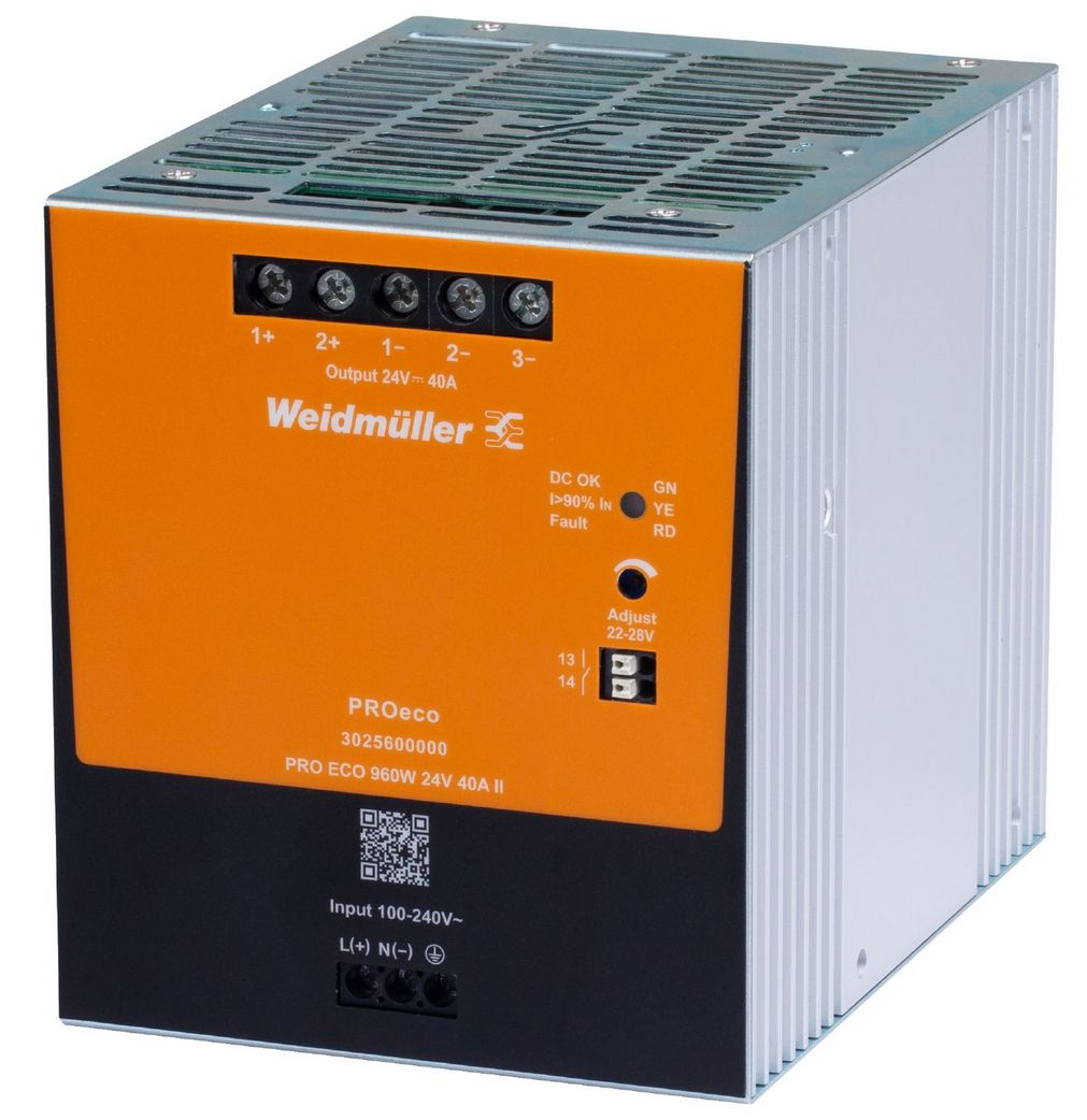 W_3025600000, Weidmuller, Fuente de alimentación pro eco 960w 24v 40a ii (146952)
