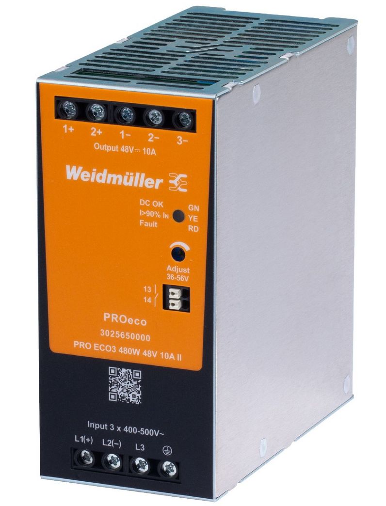 W_3025640000, Weidmuller, Fuente trif. ent. 320-575v, sal. 20a, en 24vdc. ( 146955)