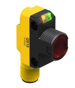 QS18VP6XLPQ8, Banner, 801261 qs18 series clear object sensor. range: 3000 mm,10-30 vdc, pnp. m12 integral qd