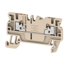 W_1552790000, Weidmuller, Paquete de 100 pzas borne de paso a2c 1.5 , push in, 1.5 mm², 500 v, 17.5 a, beige oscuro