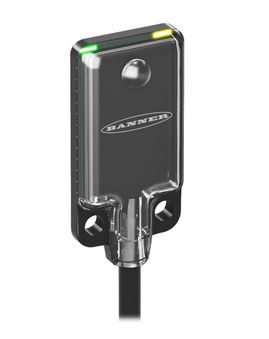 VS2AP5R, Banner, 55404 vs2 series: recepor rango 1.2 m 12-24 v dc. output: complementary pnp light operate. 2 m cable