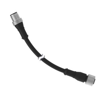 MQDEC-430SS, Banner, 72154 cable conector macho m12 a m12, 4 pins hembra 4 pin machos, 9.2m, 4x22 pvc negro. niquelado