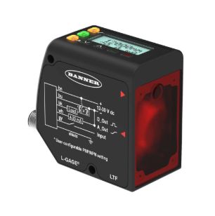 LTF24IC2LDQ, Banner, 801449 sensor laser difuso time of flight, rango 50-24000 mm, 12-30vdc, 4-20ma, npn/pnp, m12 qd