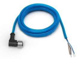 MQD9-430RA, Banner, 38704 cable de un conector m12 de 4 pines angulo recto hembra, 9 m, 2x20 pvc, azul, nickelado