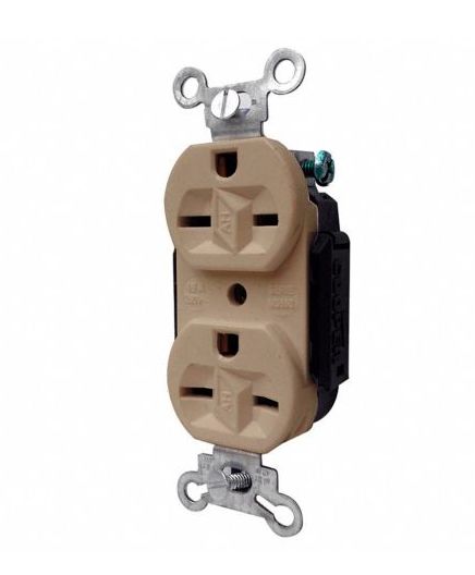 AH_5650, Arrow Hart, Receptaculo duplex marfil tipo chino