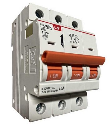 BKJ63N-3P-C6A, LS Electric, Pastilla termomagnetica montaje din 3p 415vac 6a 6ka