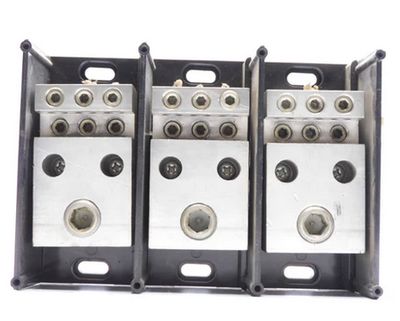 69073, Fusibles, Block de dist., 3p, ent. 1- cal.500, sal 6- 2/0. (pdb-16-500-3)