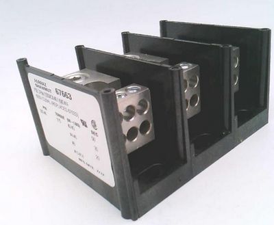 67663, Fusibles, Mpdb67663 block de distribucion, 3p, 1-350 ent, 6-2, sal.