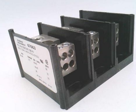 67663, Fusibles, Mpdb67663 block de distribucion, 3p, 1-350 ent, 6-2, sal.