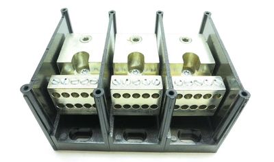 67593, Fusibles, Block de distribucion 3p, ent 1-2/0, sal. 10 cal 6 al 14..