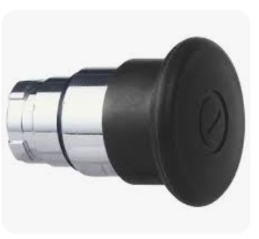 LAY5-BT2, Wertek, Boton hongo negro pulsar-tirar. (d-zb2bt2).