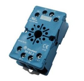 90.82.30, Finder, Base de 8 pines, color negra.