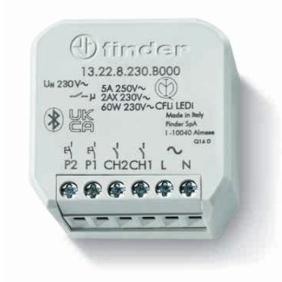 13.22.8.230.B000, Finder, Yesly relé multifuncion 110-230 vac 2na, tipo cuadrado, temporizador horario