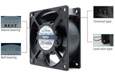 KA1238 -HA2B, Wertek-Boxes, Ventilador de 120x120x38mm en 220v.