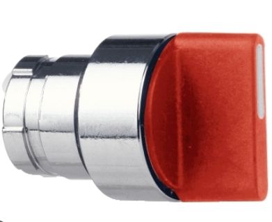 D-ZB2BK124, Wertek, Selector 2 posiciones iluminado rojo
