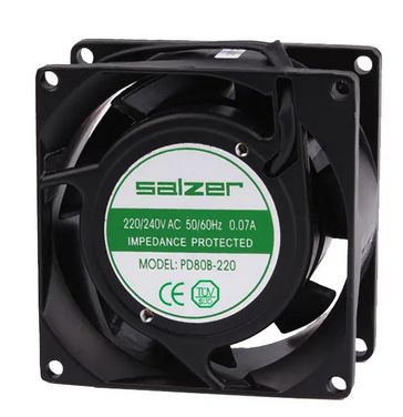 PD80B-110-T, Wertek-Boxes, 38040 ventilador de 80x80x25mm, en 110v,60hz. (g8025ha1bl)