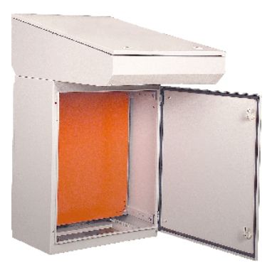 AM43, Wertek-Boxes, Consola de 2 piezas 970x1000x400- 650mm, ral7032 ip55