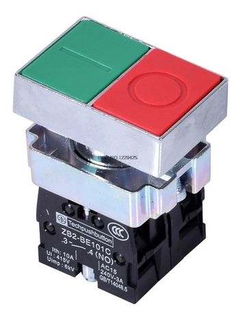 XB2-BL8325, Telemecanique, Boton tecla no ilum.inado con blocks 1no+1nc. (lay5-bl8325)