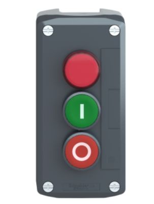 XAL-D363M, Wertek, Botonera con pulsadores arranque-paro y piloto rojo.