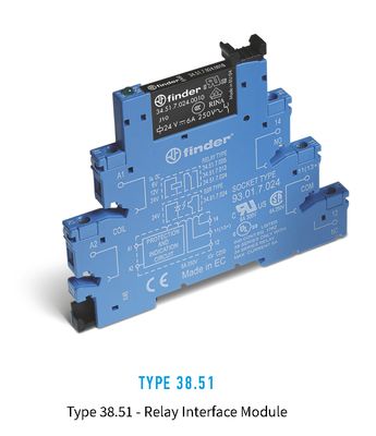 38.51.0.012.0060, Finder, Relevador de spdt, para 5a, 250v, bobima en 12vcd.