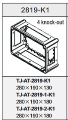 TJ-AT-2819-1-K1, Wertek-Boxes, Gabinete de plastico modular 28x19x18cm, 4 kos (2 tk01, 2 tk02)