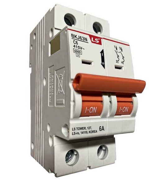 BKJ63N-2P-C32A, LS Electric, Pastilla termomagnetica montaje din 2p 415vac 32a 6ka