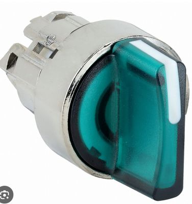 D-ZB2BK123, Wertek, Selector 2 posiciones iluminado verde
