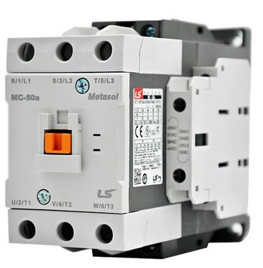MC-50a/AC240/LUG/2a2b, LS Electric, Mc-50a contactor metasol 3p 50a 2a2b 240vac/60hz lug