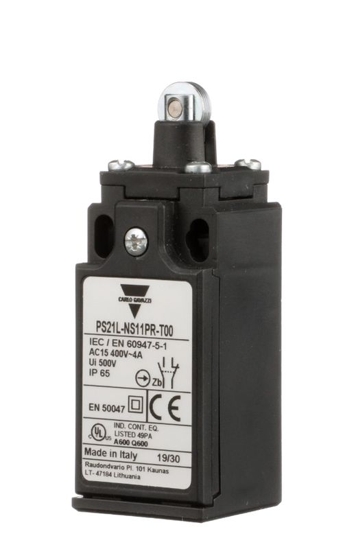 PS21L-NS11PR-T00, Carlo Gavazzi, Interruptor de limite e102-00b1 lsw 1no+1nc snap mtl rlr pln