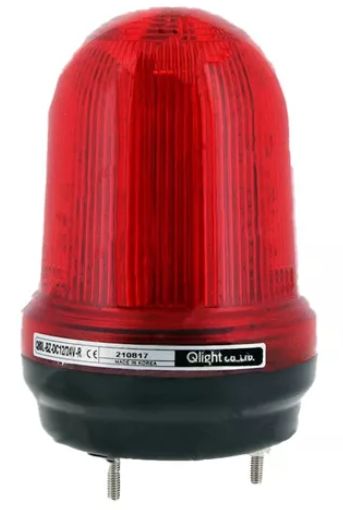 Q100L-110/220-R, Q-Light, 63404 torreta fija/intermitente roja 120/220vac