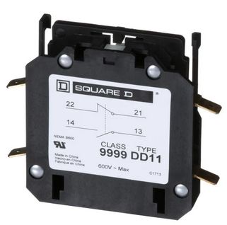 9999DD11, Square D, Spa contacto auxiliar 1na 1nc para contactor 8910dpa de 20 a 40 amp