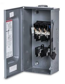 D323NRB, Square D, Interruptor de seguridad de 3x100a, 220v, p/ intemperie.