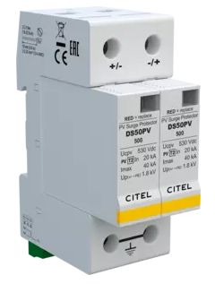 DS50PVS-600, Citel, Supresor de picos de voltaje para fotovoltaico, 40ka. 600vdc, citel