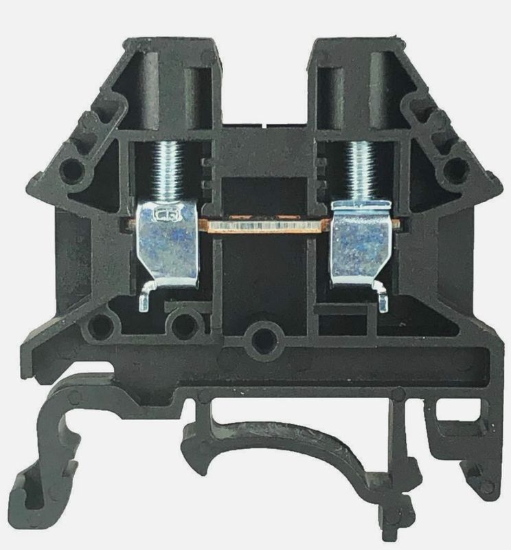 DK4N-BK, Dinkle, Clema de paso negra de 4mm2, p/cal. 22-10. 30a, 600v. (102011)
