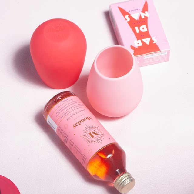 Fegg Siliconen water/frisdrank glas - Sherry + Blush