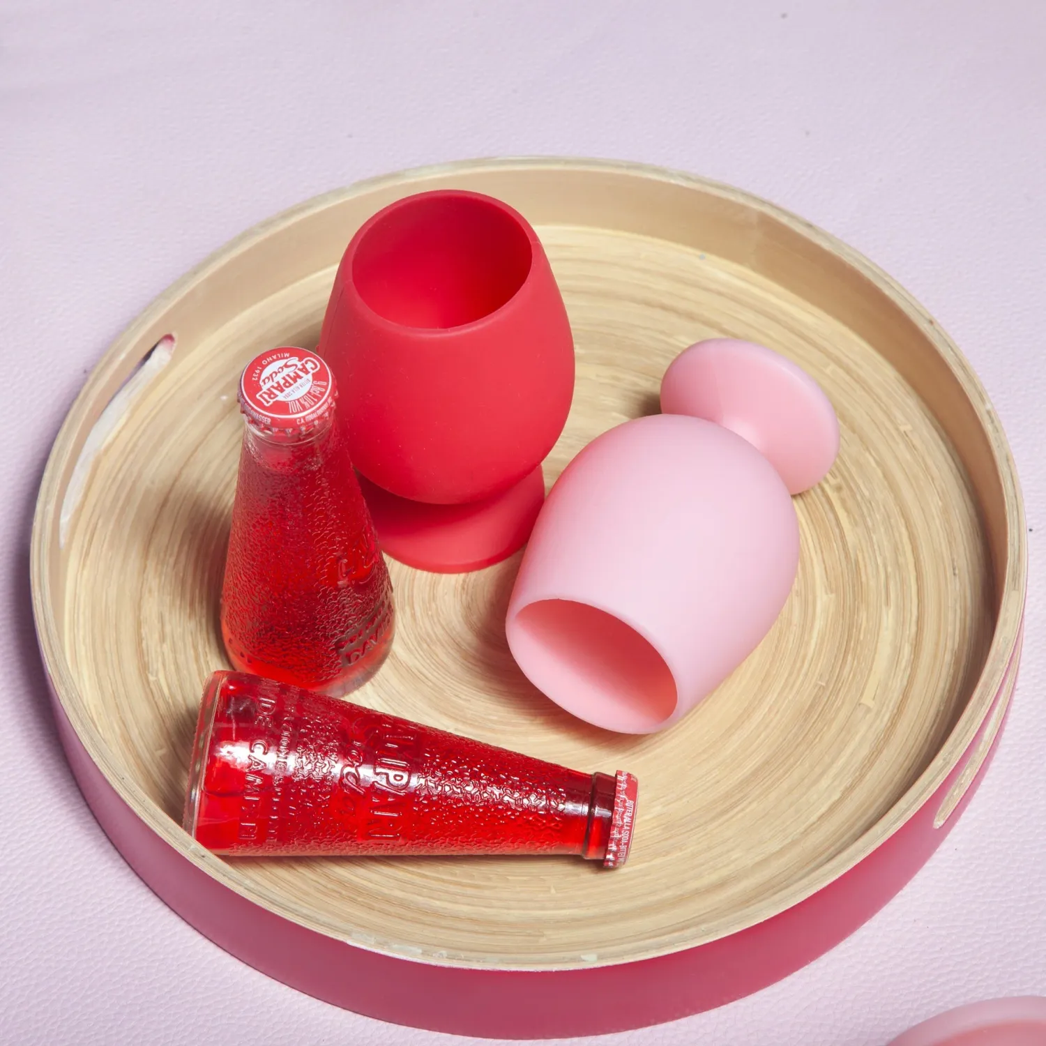 Stemm Siliconen cocktail glas - Cherry + Blush