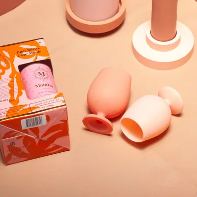 Stemm Siliconen cocktail glas - Terra + Peach